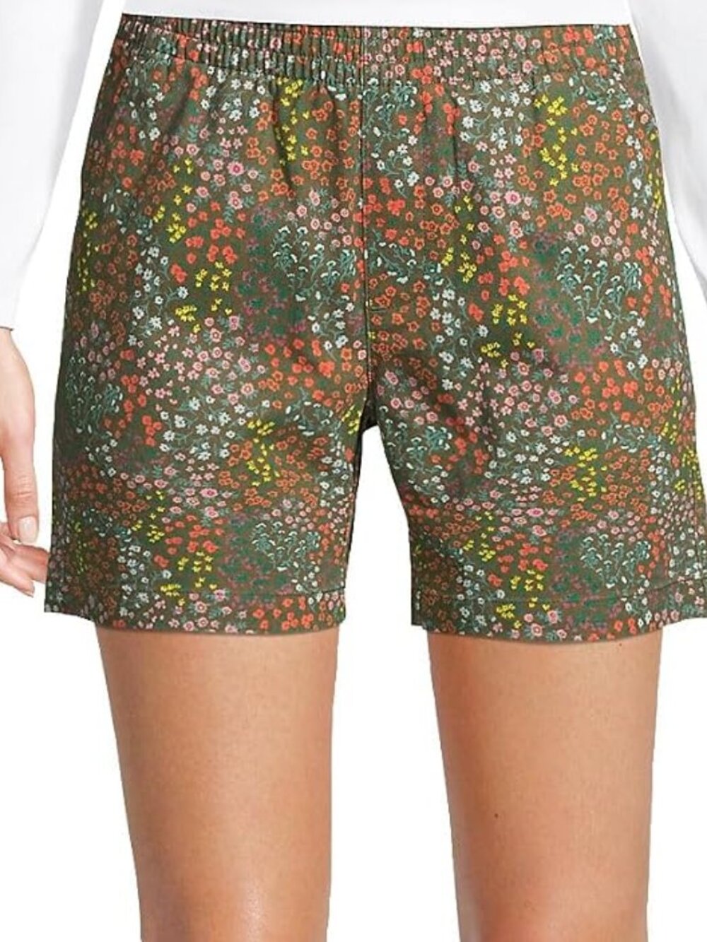 Lands' End Mid Rise Floral Shorts